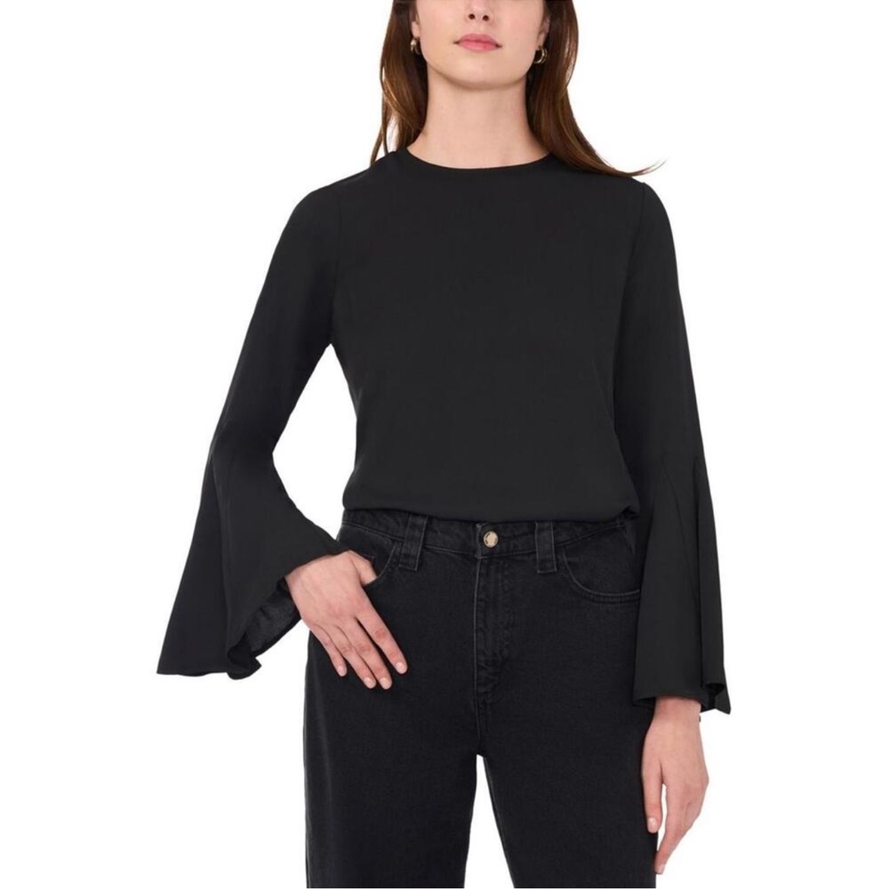 Black Bell Sleeve Top